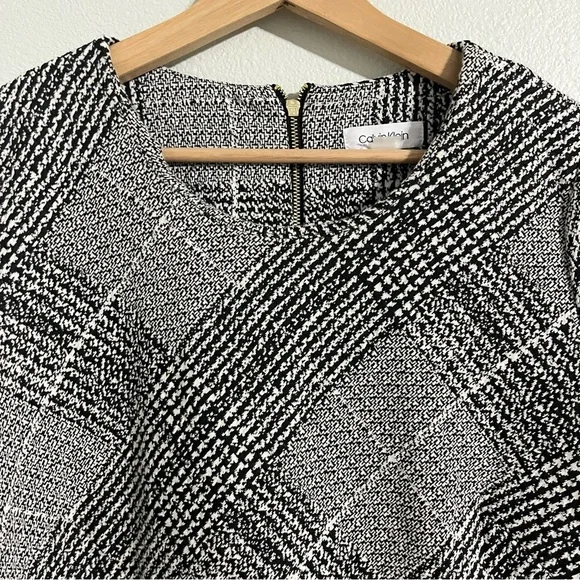 Calvin Klein Cotton Plaid Dress Size 12 - Picture 3 of 4